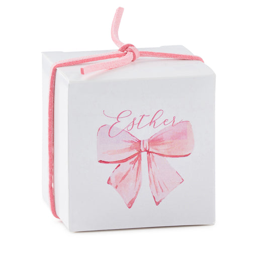 Pink bow party favor