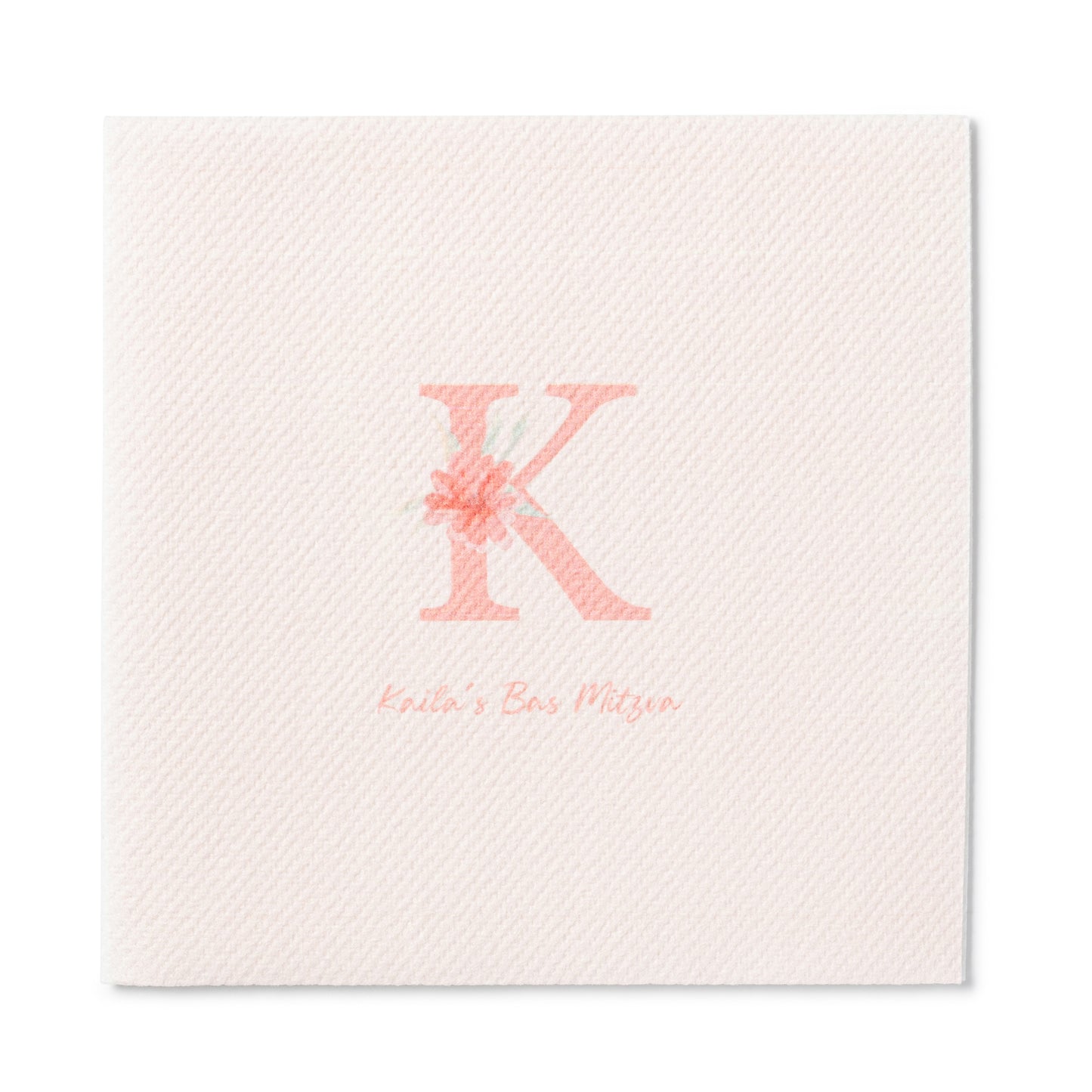 Initial Flower Napkin