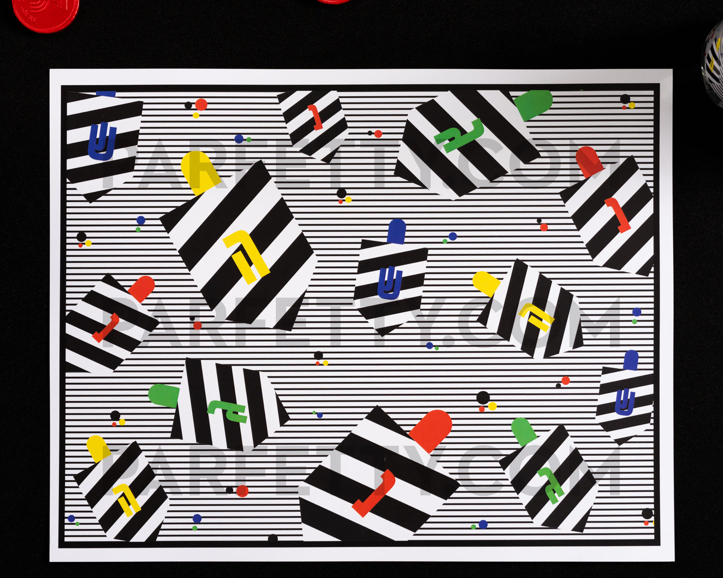 Geometric Dreidel Placemat