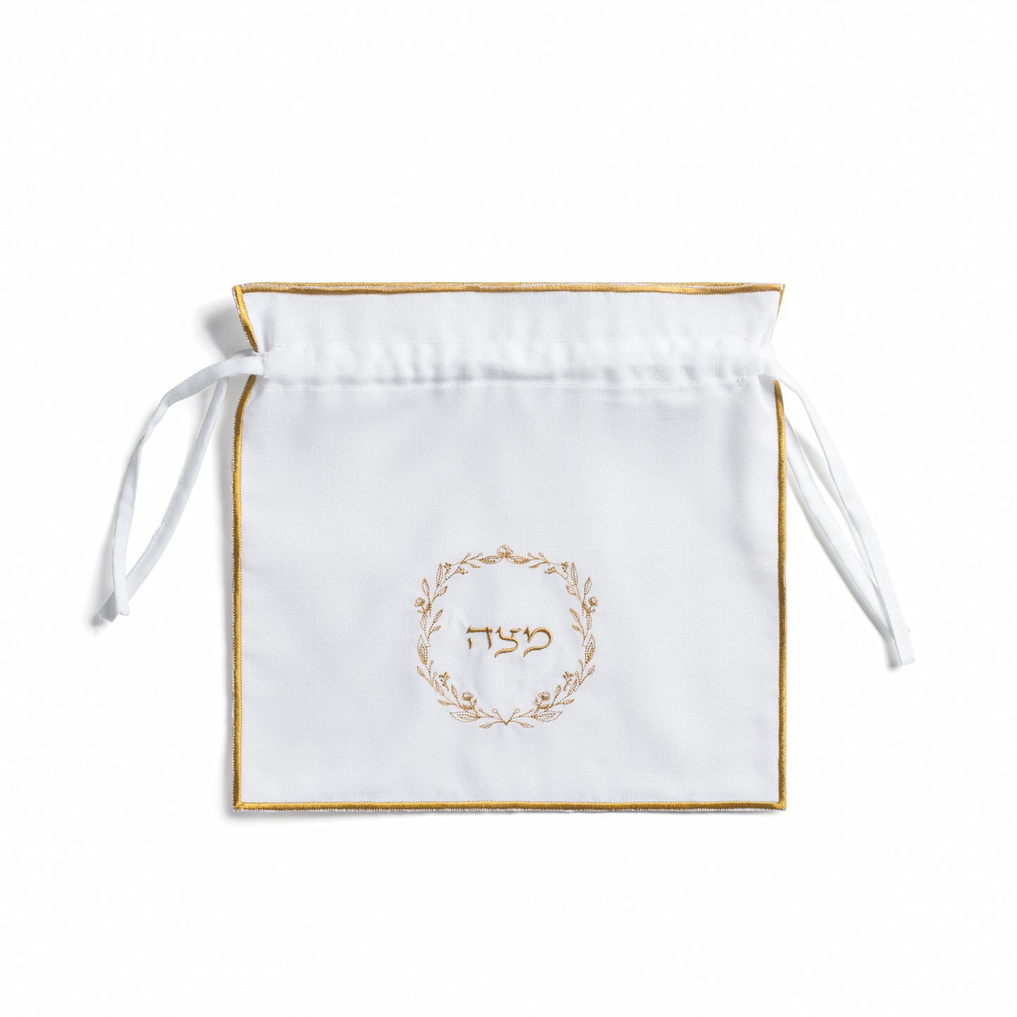 Classic Embroidered Matzoh Bag - Gold