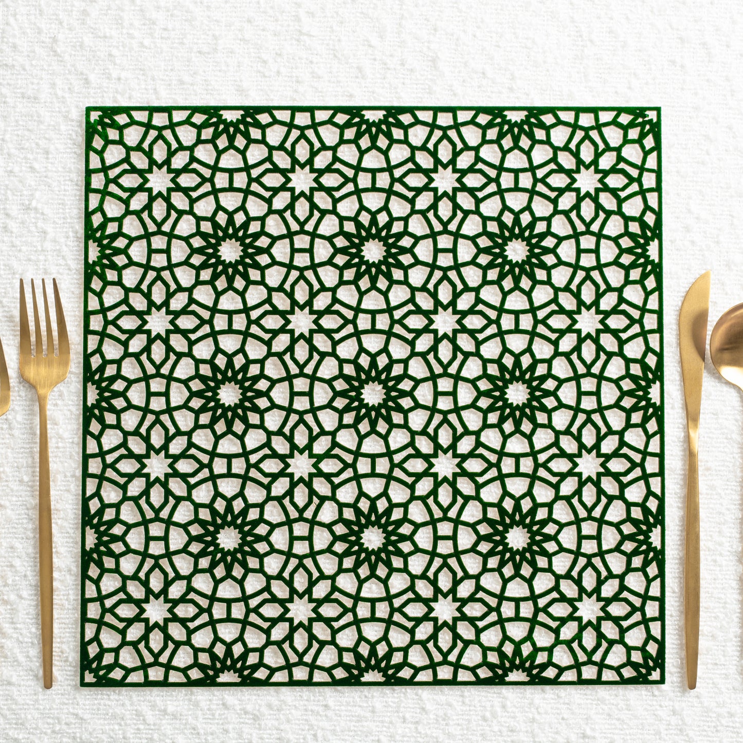 Velvet Lattice Set - Green