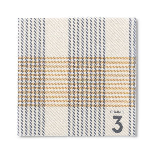 Tan Plaid Napkin