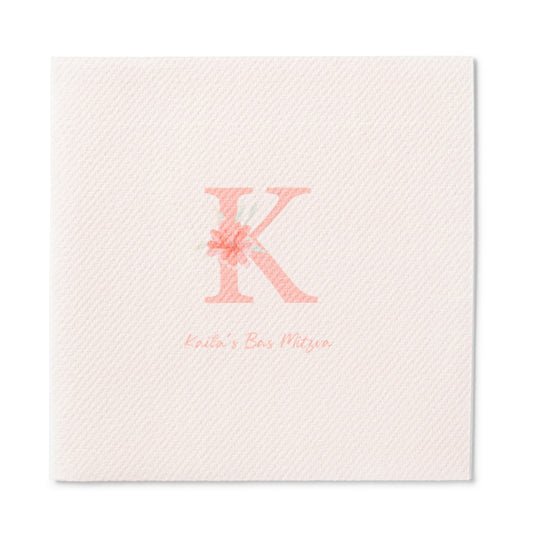 Initial Flower Napkin
