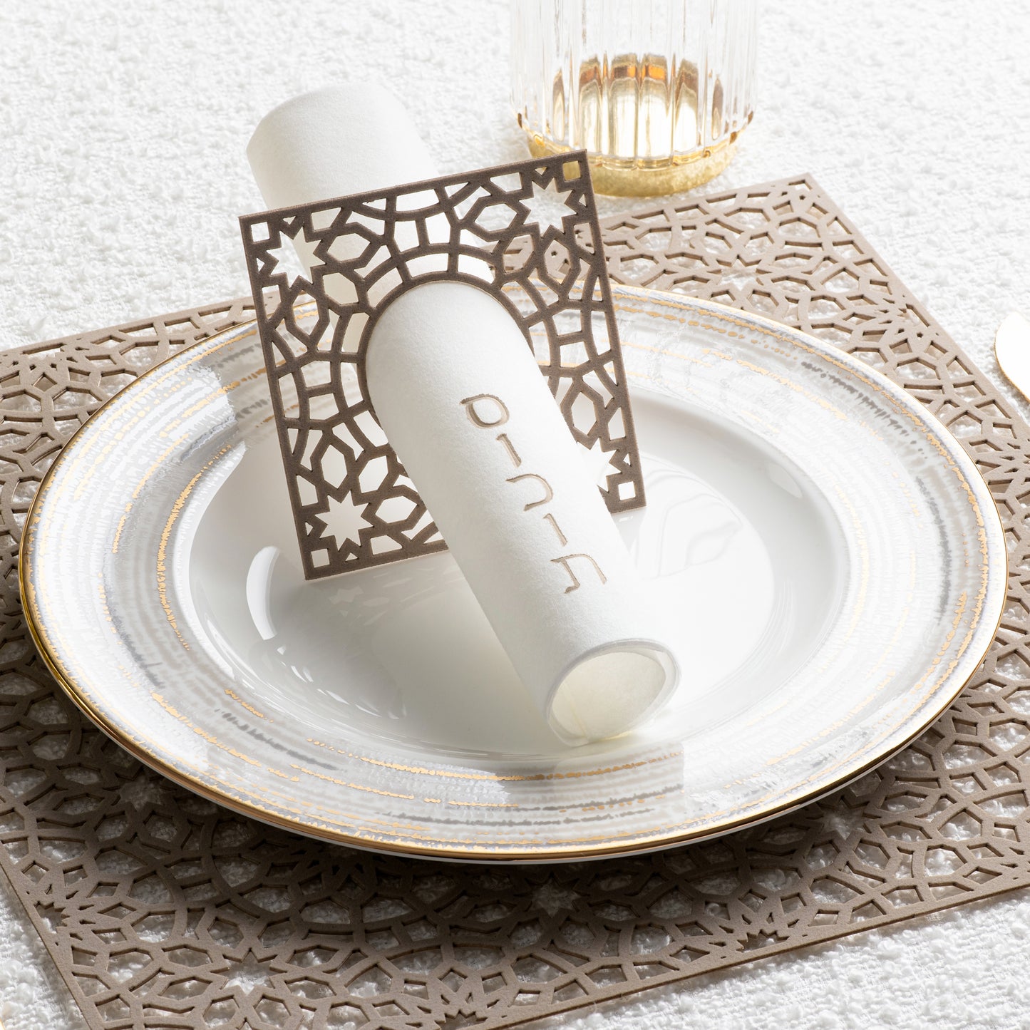 Velvet Lattice Napkin Rings