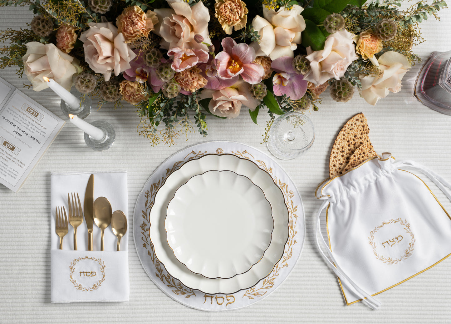 Classic Embroidered Set - Gold