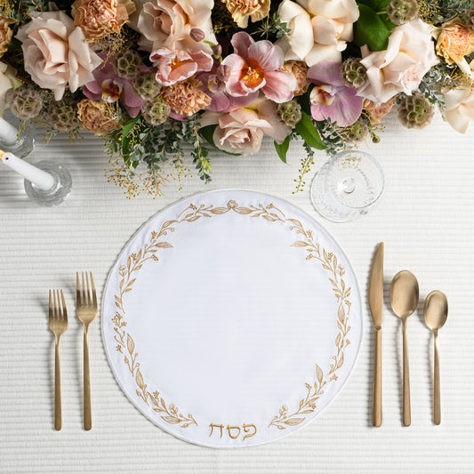 Classic Embroidered Chargers - Gold