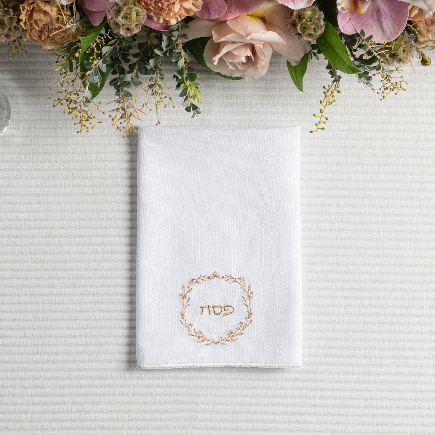 Classic Embroidered Napkin - Gold