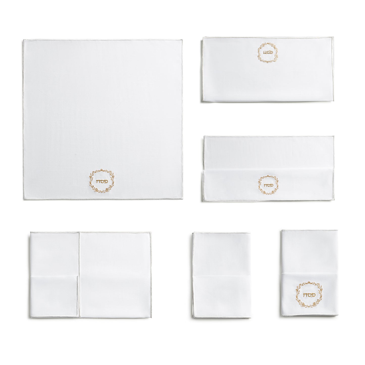 Classic Embroidered Napkin - Gold
