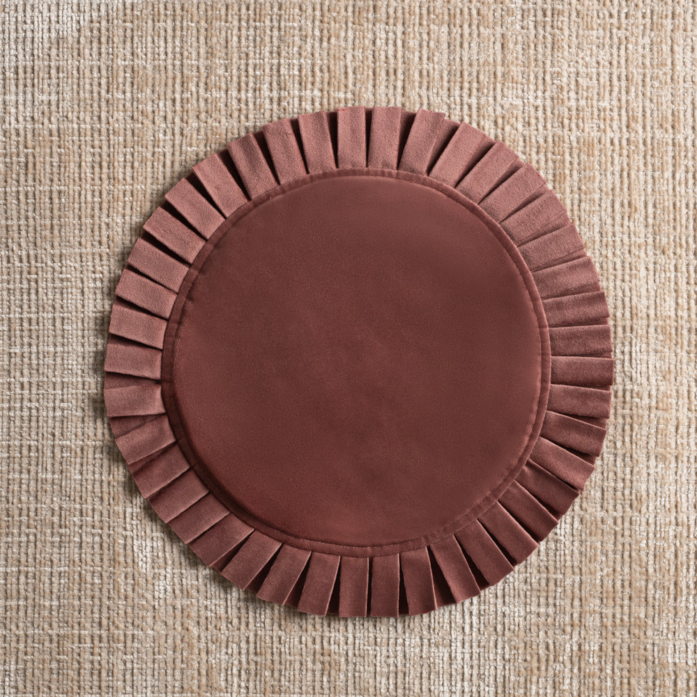 Velvet Pleated Chargers - Mauve