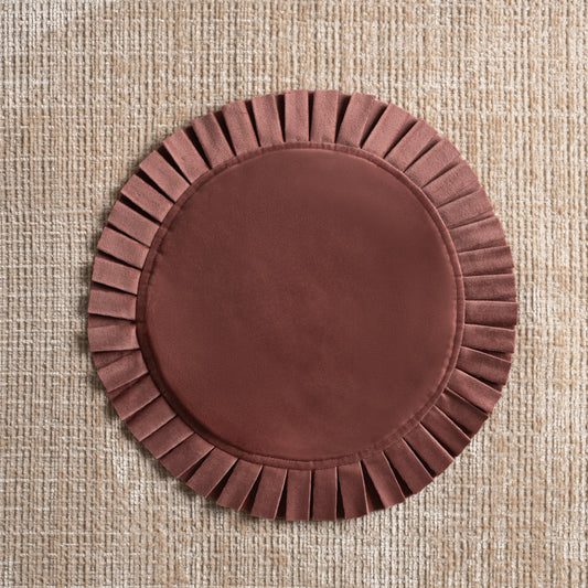 Velvet Pleated Chargers - Mauve
