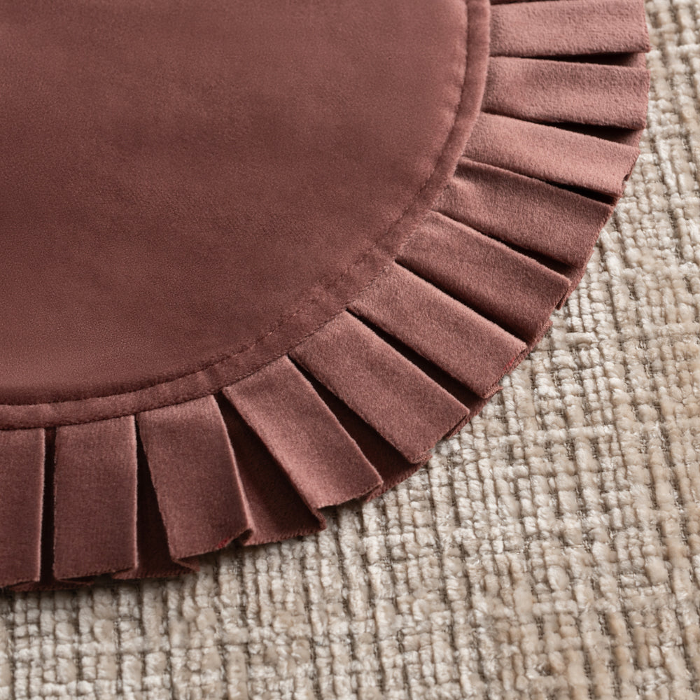 Velvet Pleated Set - Mauve