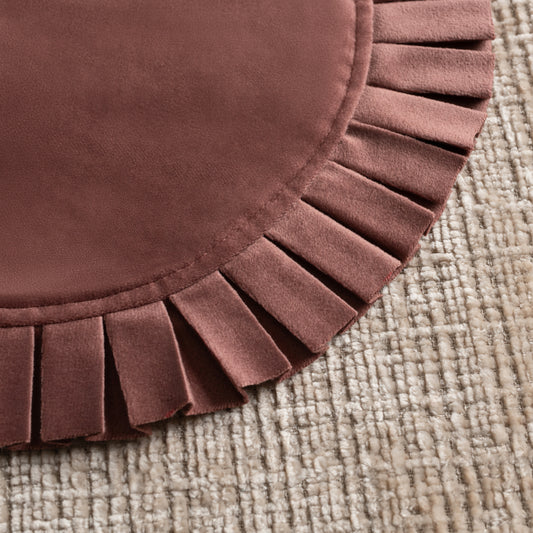 Velvet Pleated Chargers - Mauve