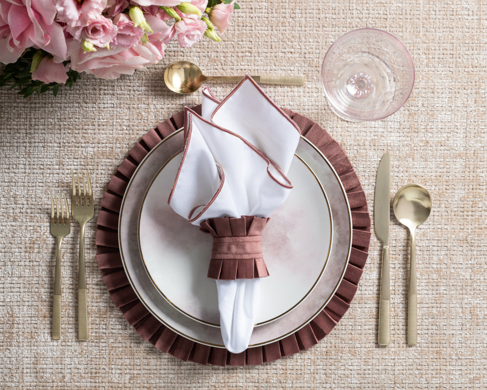 Velvet Pleated Set - Mauve