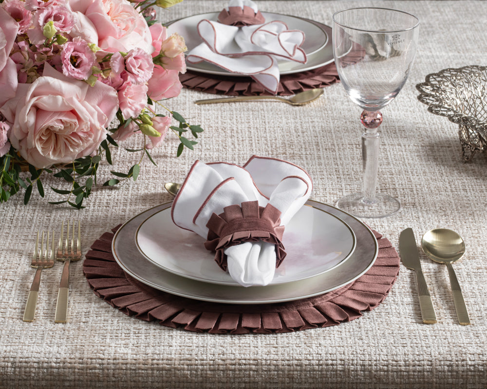 Velvet Pleated Set - Mauve