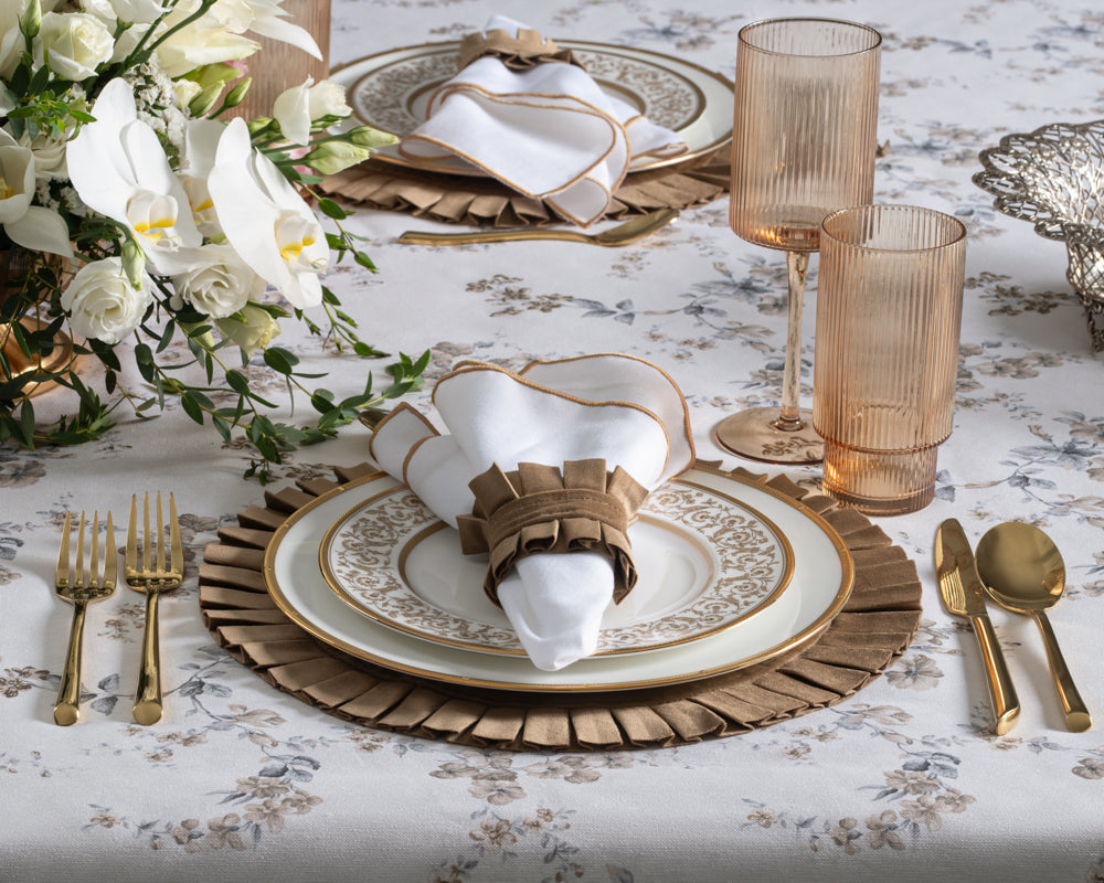 Velvet Pleated Set - Taupe