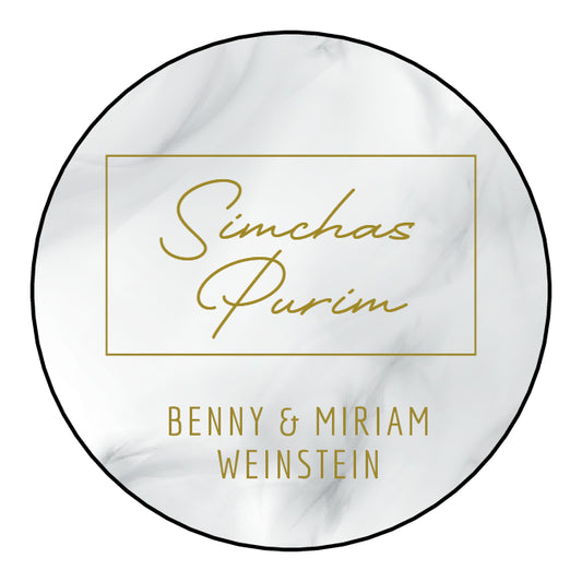 Gray Marble With Gold Square P118