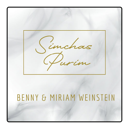 Gray Marble With Gold Square P118