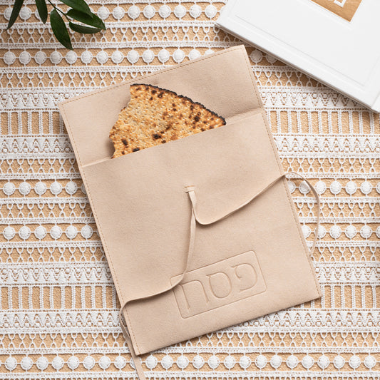 Suede Matzah Pouch