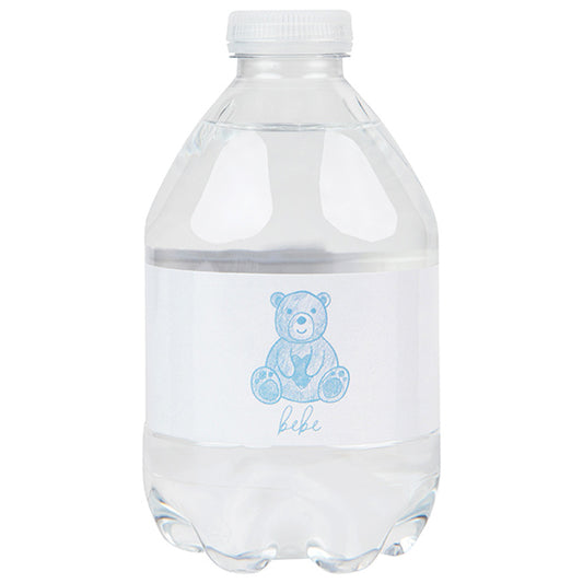 Teddy Bear Neutral Water Bottle Label